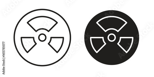 Radioactive icon vector editable. black vectors set