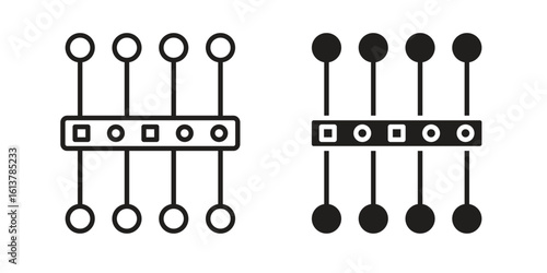 Proxy server icon vector editable. black vectors set