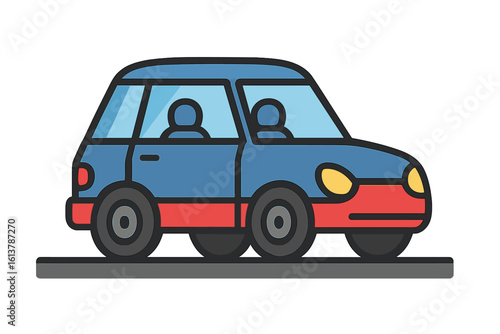 Thailand's iconic symbol and renowned urban transportation is represented by the auto rickshaw in a vector illustration