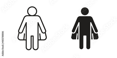 Hero icon vector editable. black vectors set