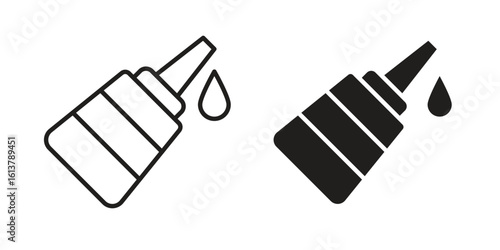 Glue icon vector editable. black vectors set