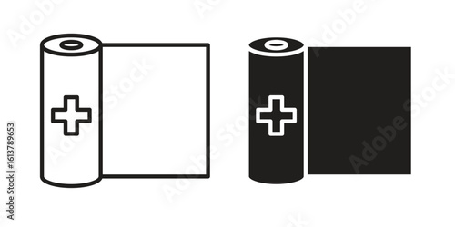 Gauze icon vector editable. black vectors set
