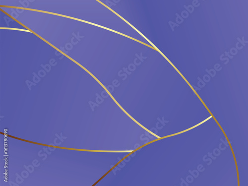 Luxury Blue gold modern banner background with luxury golden elements vector illustration
