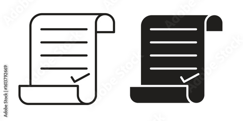 Consent icon vector editable. black vectors set