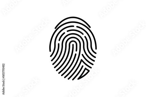 Fingerprint Identification Security Authentication Biometric Scan Identity Verification Unique Pattern Privacy Protection Silhouette This image features