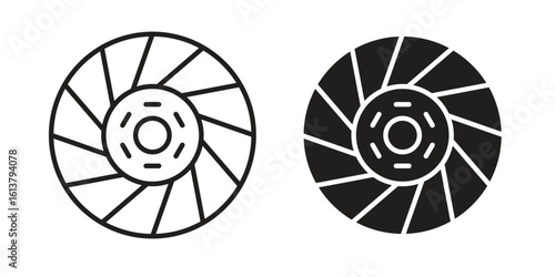 Car clutch icon vector editable. black vectors set