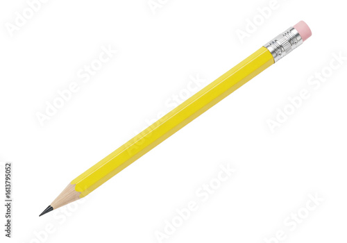 Vibrant yellow pencil ready for creative projects, school assignments, or professional drafting and sketching, offering precision and versatility