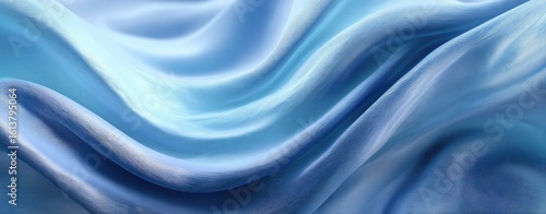 Wallpaper Mural Light blue silk fabric drapes in soft folds Torontodigital.ca