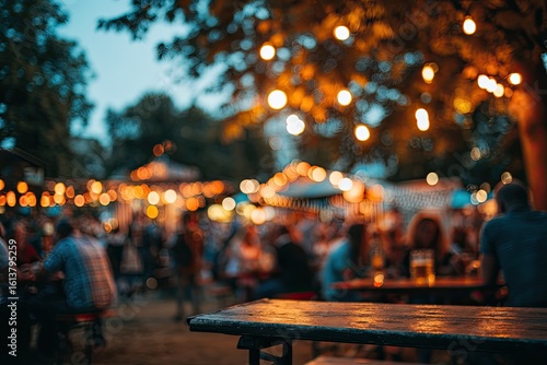 Evening outdoor festival scene