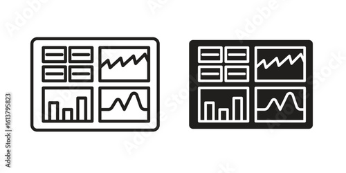 Admin panel icon vector editable. black vectors set