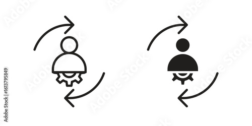 Adaptation icon vector editable. black vectors set