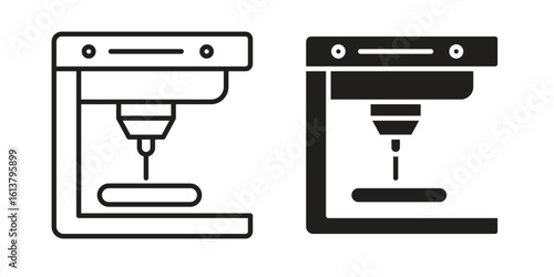 3D printer icon vector editable. black vectors set