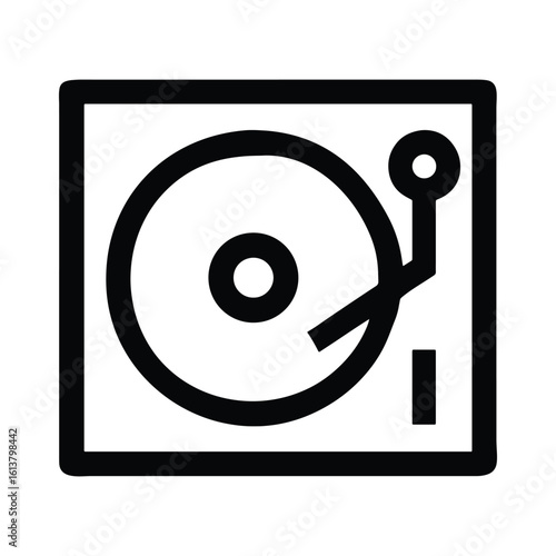 Turntable Line Icon