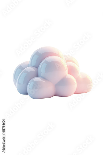 Abstract cloud shape with smooth, rounded forms.