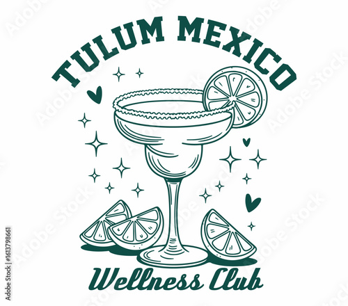 Tulum Mexico. wellness club script slogan trending fashion Health Club Wellness Club Athletics. Espresso Martini Social Club Vintage Summer Cocktail T shirt Design. Vintage Summer Cocktail T shirt 