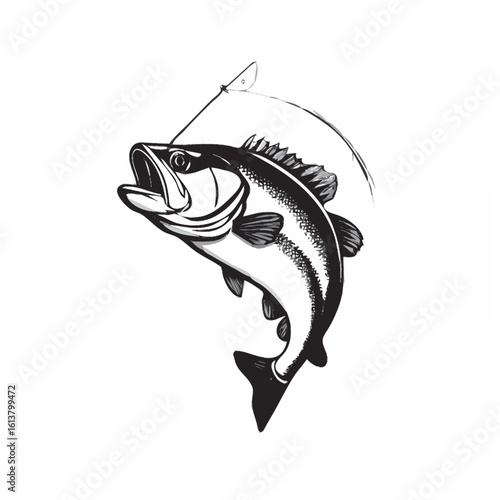 vector illustration of a fishing fish