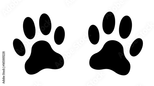 Cute paw prints graphic for pet product designs and animal-themed projects, fun and playful, originally vector art