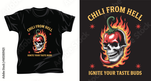 Hot sauce graphic vector T shirt design print.