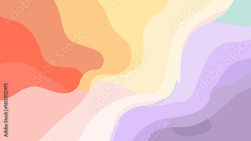 Abstract pastel waves in soft colors creating a flowing design  
