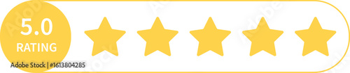 Rating stars. Five stars customer product rating review. Ranking symbol. Vector