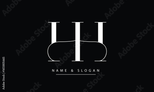 HH, HH Abstract Letters Logo Monogram