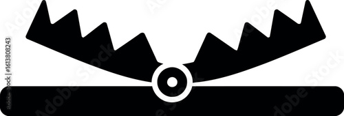 Animal trap silhouette
