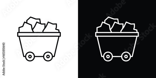 Raw material icon in line shapes, thin line design vector illustration