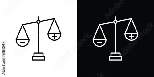 Moral icon in line shapes, thin line design vector illustration