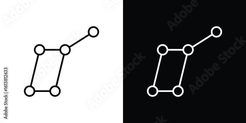 Lyra Constellation icon in line shapes, thin line design vector illustration