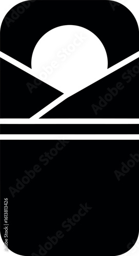 Baby swaddle silhouette icon