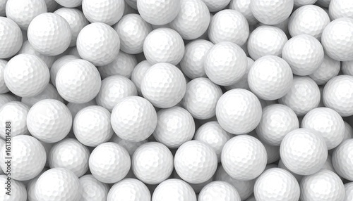 Golf balls tightly packed