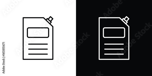 Doy pack pouch icon in line shapes, thin line design vector illustration