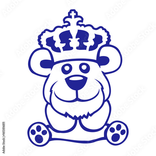 Bear King Crown Old Beard Ruler Royal Hat