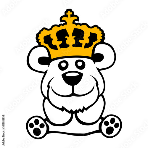 Bear King Crown Old Beard Ruler Royal Hat