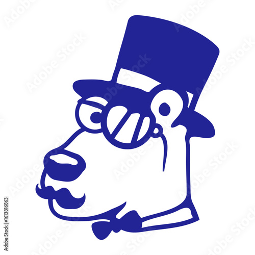 Bear Sir Gentleman Mr. rich Monocle Glasses Top Hat