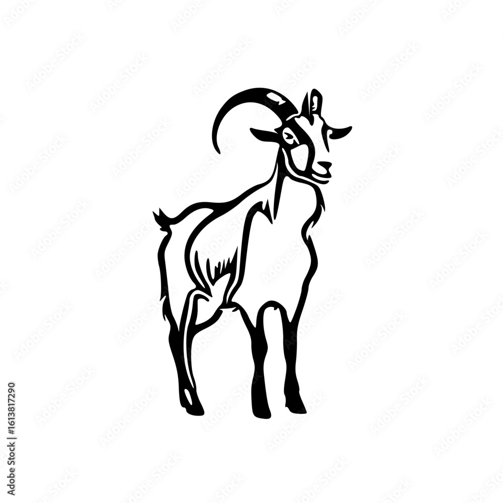 Fototapeta premium goat vector illustration