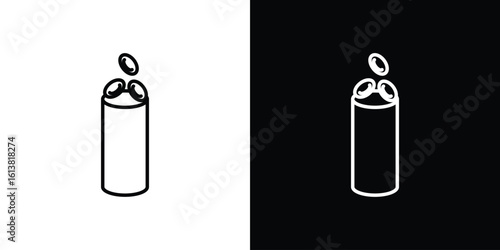 Blood vessel icon in line shapes, thin line design vector illustration