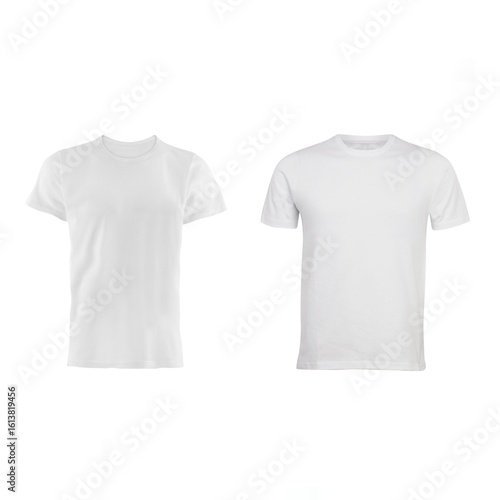 white T-shirt isolated on white background 