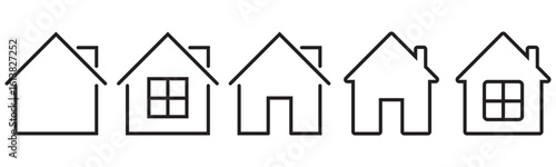 Real Estate and Home Page Icons – Web Interface and Property Symbols
