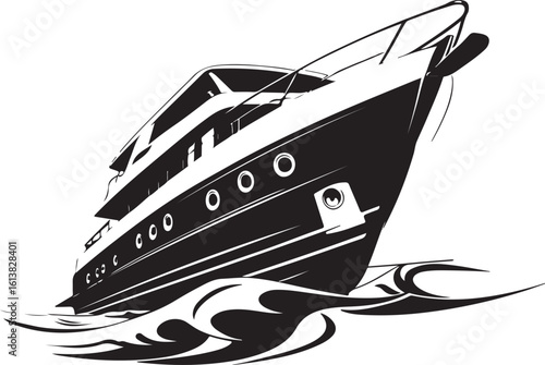 Black and white vector silhouette of a phoenix isolated on transparent background