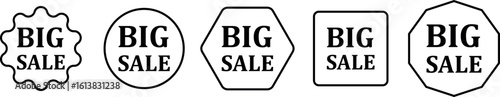 Big Sale Badge and Label Icons – Promotional Discount and Marketing Vector Symbols