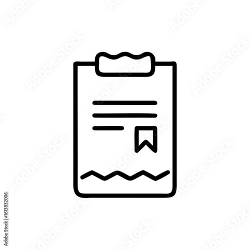 Outline icon a purchase order form document paper