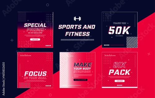 Sports and fitness promo edition for instagram