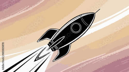 Rocket in rapid flight [Space travel]
