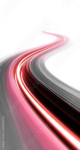 Abstract curving lines of light