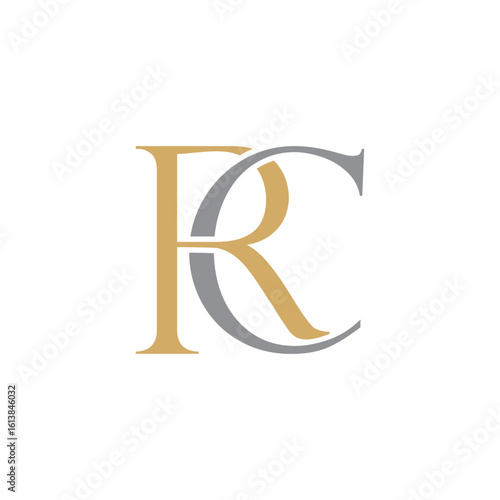 Initials RC Letters Logo Design