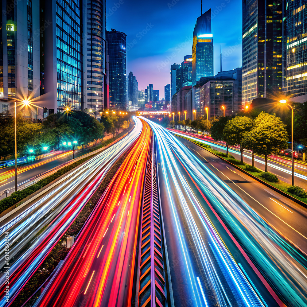 Obraz premium traffic in hong kong