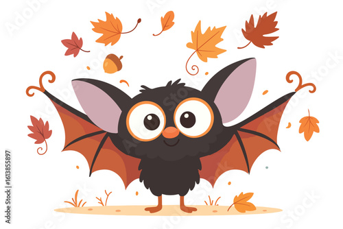 bat catoon. halloween. Vector