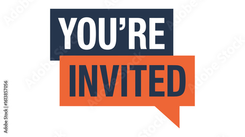 You're Invited announcement graphic for event marketing, party invitation or special occasion promotion