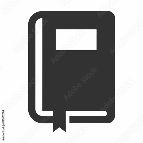 Minimal Book Icon Vector Design for Digital Library and Education Branding.